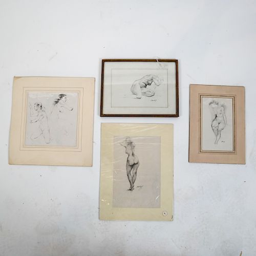 Peter BRADLEY: Four Nude Studies - Drawings
