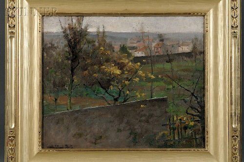 Attributed to Reuben Le Grande Johnston (American, 1851-1918)    Garden View