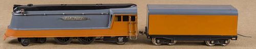 Lionel O gauge two-piece Hiawatha train set, to