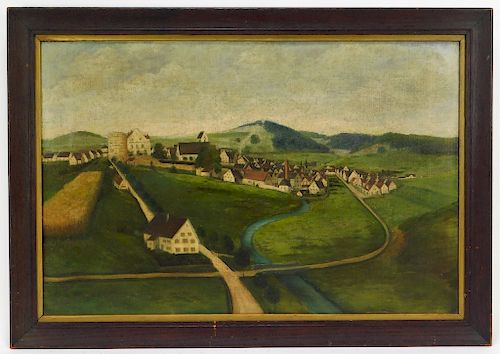Germanic Village Overlook Landscape Painting