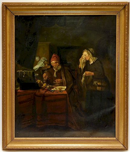 Dutch Old Master Genre Scene Painting