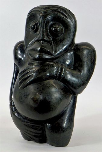 African Carved Soapstone Fertility Figure