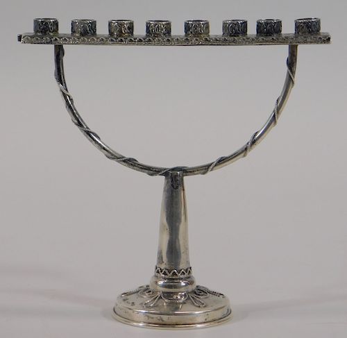 Judaic Sterling Silver Miniature Menorah