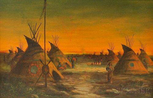 Astley David Middleton Cooper (American, 1856-1924)      Sioux Indian Encampment