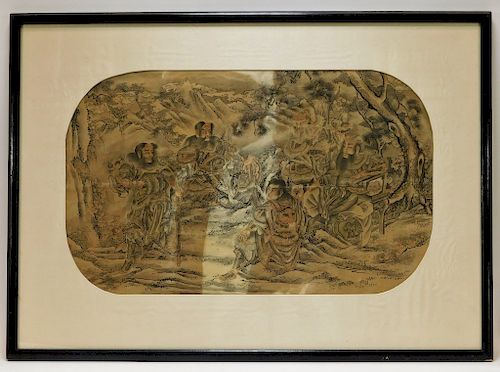 Japanese Warriors Woodblock Print
