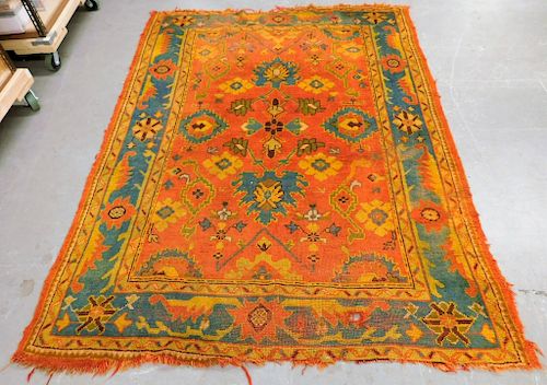 Antique Turkish Oushak Carpet Rug