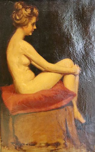 Maximilian Rasko. Signed Oil On Canvas Nude.