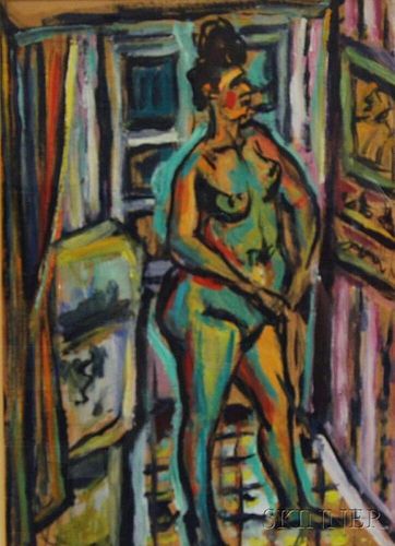 Isaac Pailès (Ukrainian/French, 1895-1978)    Green Nude