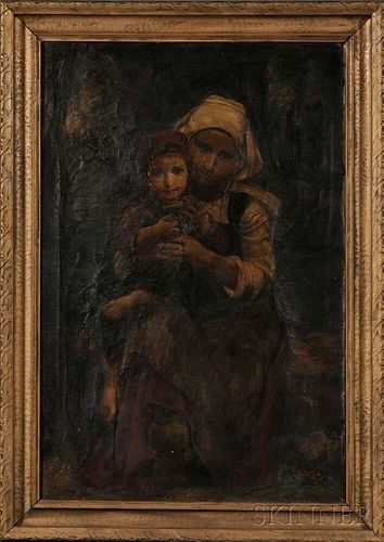 Anglo/American School, 19th Century    Peasant Mother and Child