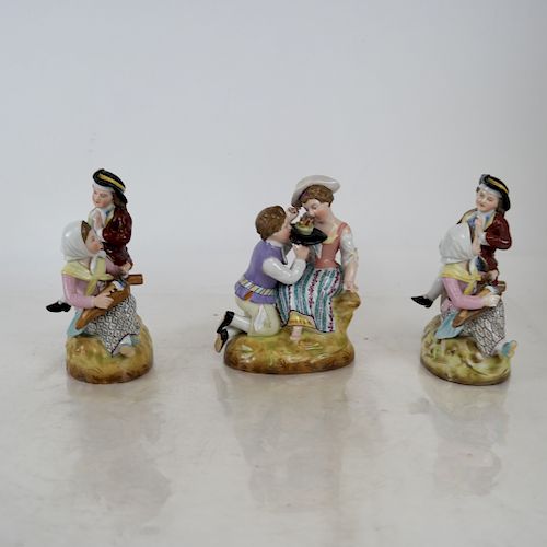 Three Porcelain Figural Groups