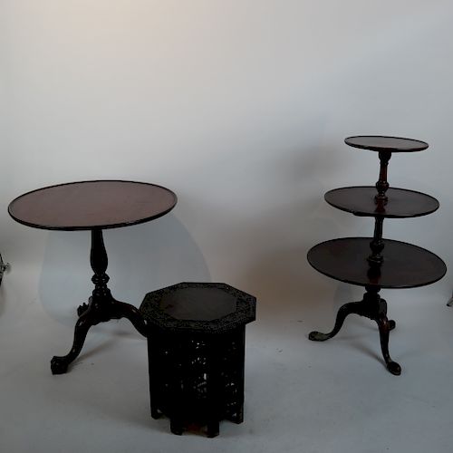 3 Tables - Asian Low,  American Tilt-Top, Other