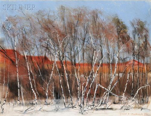 John Stockwell (American, b. 1958)    Winter Birches