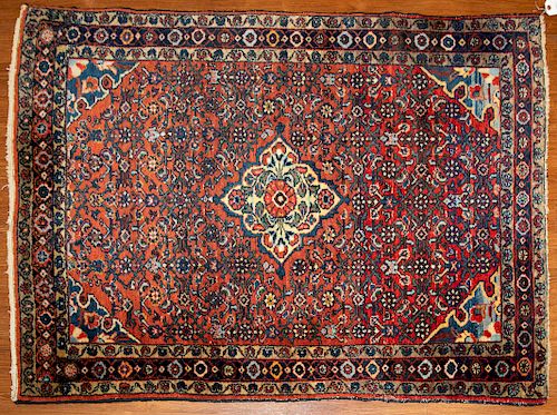 Semi-Antique Hamadan Rug, Persia, 3.8 x 4.10