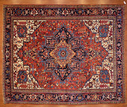 Semi-Antique Heriz Rug, Persia, 9.2 x 11.3