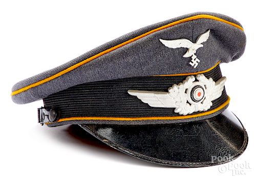 German WWII Luftwaffe visor cap