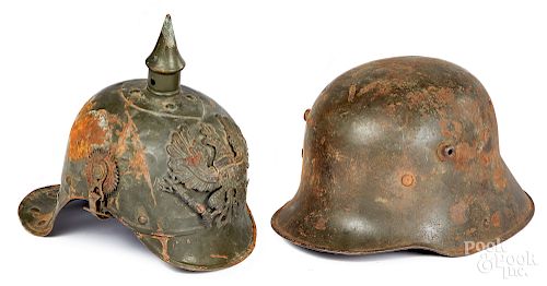 Prussian Kurassier Ersatz Jaeger helmet, etc.