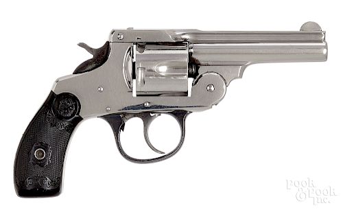 Iver Johnson nickel plated double action revolver