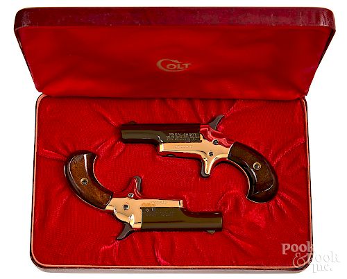 Pair of Colt Derringer single shot pistols