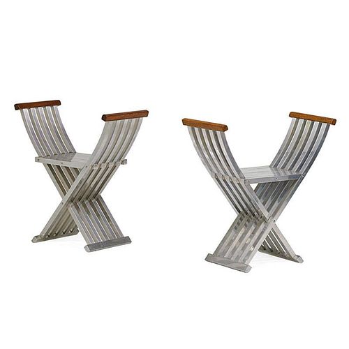 JOHN VESEY Pair of Classic Folding Benches