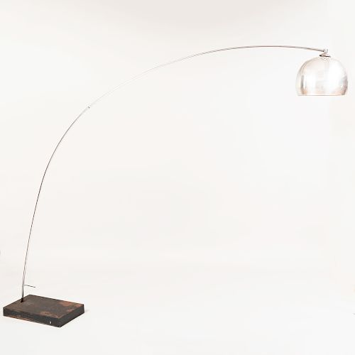 Modern Chrome Arc Floor Lamp