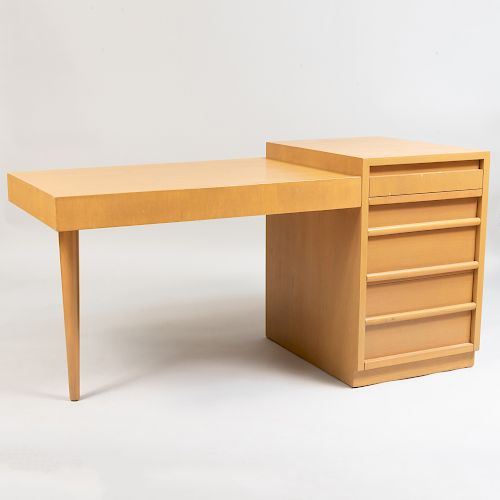 Robsjohn-Gibbings Stained Wood Desk, for Widdicomb
