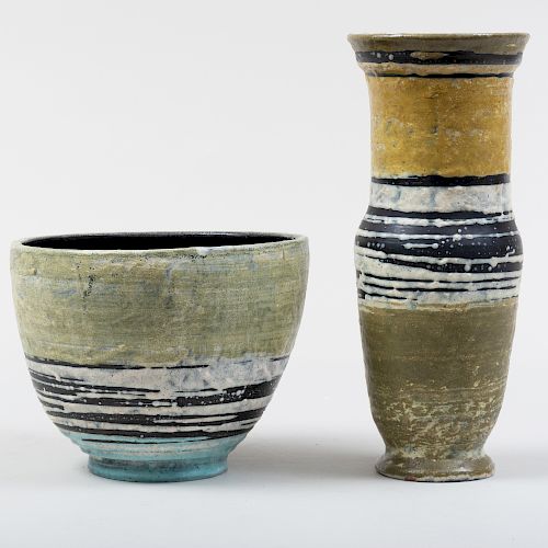 Two Gorka Livia Glazed Earthenware Vessels