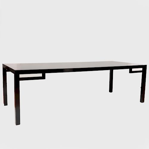 Modern Black Lacquer Dining Table
