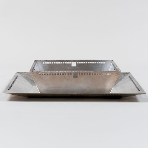 Two Secessionist Style Silver Plate Trays, Designed by Richard Meirer for Swid Powell