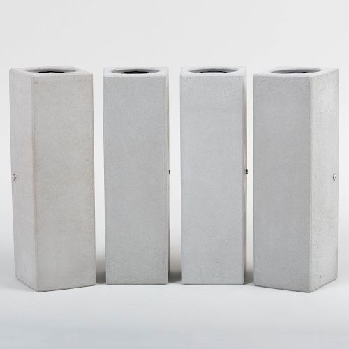 Set of Eight Bentu Concrete Sconces
