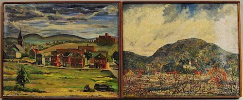 Two Mid-century Oil Landscapes:      William S. Copp (American, b. 1891), Vermont