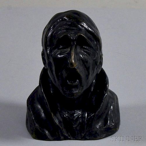 After Honoré Daumier (French, 1808-1879)      Bust Caricature of a Man.