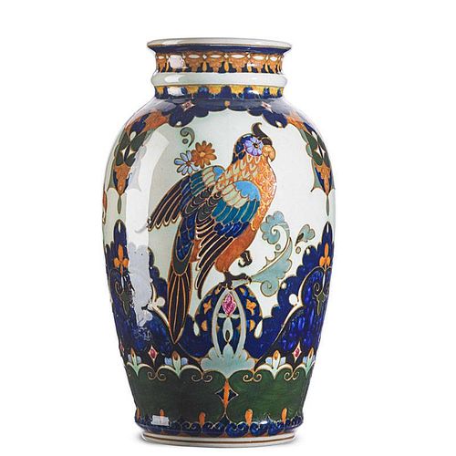 ROZENBURG Vase with parakeet