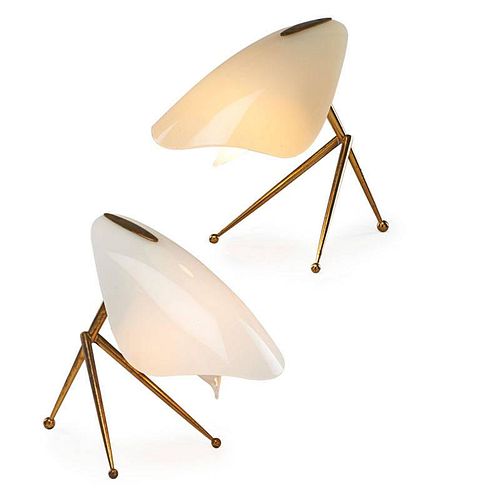 FRENCH Two diminutive table lamps