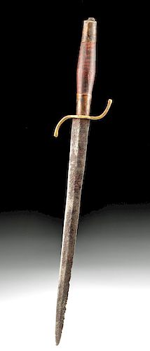 Early 18th C. Spanish Colonial Iron Sidearm Dagger