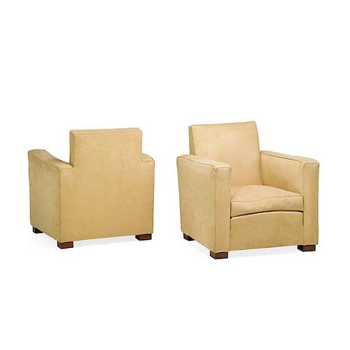 FRENCH Pair of lounge chairs