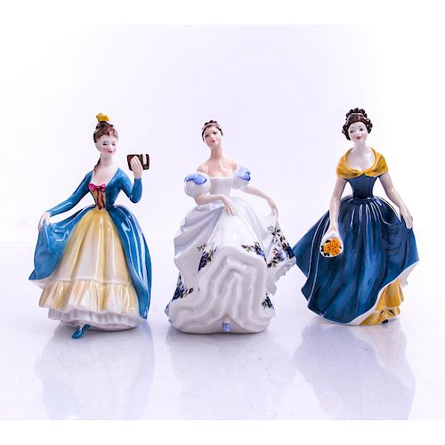 3 ROYAL DOULTON PEGGY DAVIES CLASSIC LADY FIGURINES