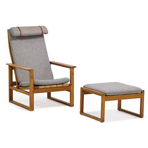 BORGE MOGENSEN Lounge chair and ottoman