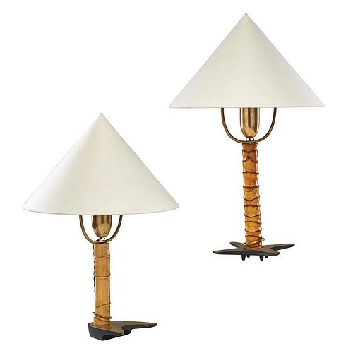 CARL AUBOCK Two table lamps