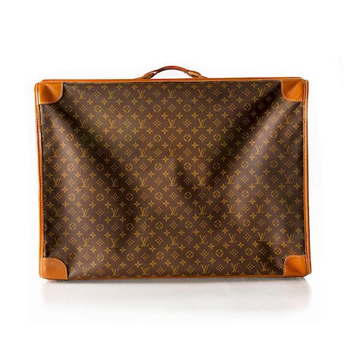 FRENCH CO LOUIS VUITTON LV LOGO LARGE LEATHER SUITCASE