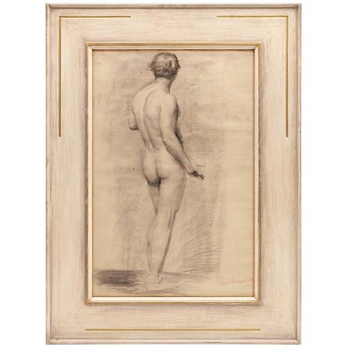 Male Nude Study by Alfred Aaron Wolmark 1877-1961
