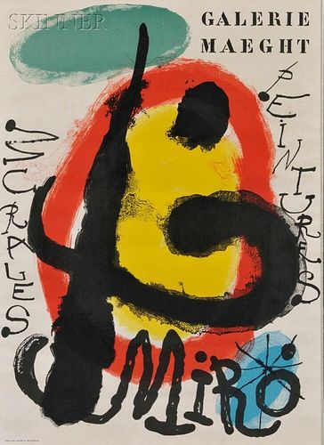 Joan Miró (Spanish, 1893-1983)      Galerie Maeght Peintures Murales