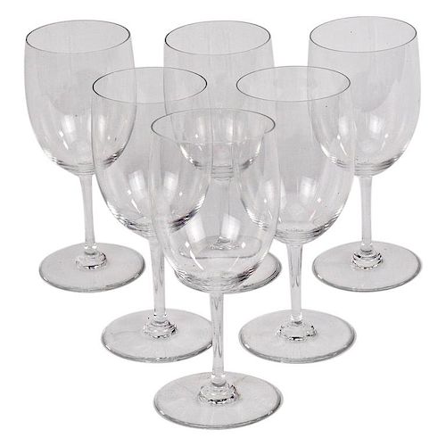 Six Baccarat 'Perfection' White Wine/ Water Glasses
