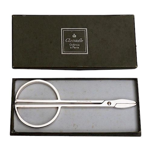 Christofle Modernist Silver Grape Scissors
