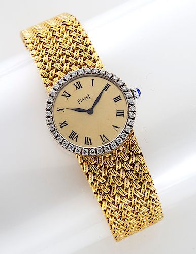 Piaget 18K gold and diamond wristwatch