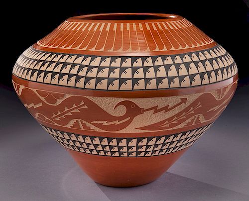 Jemez polychrome vase by Alvina Yepa,