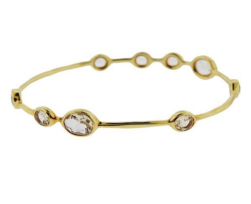 Ippolita Rock Candy 18K Gold Quartz Bangle Bracelet