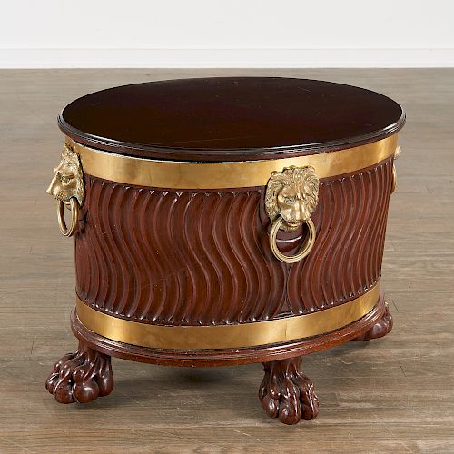 George IV brass bound mahogany cellarette
