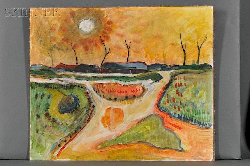 After Jan Sluijters (Dutch, 1881-1957)      Expressionist Landscape