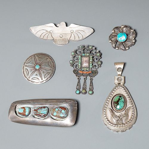 Native American silver jewelry, incl. Simplicio