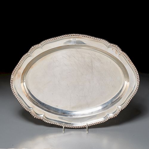 George II silver meat platter